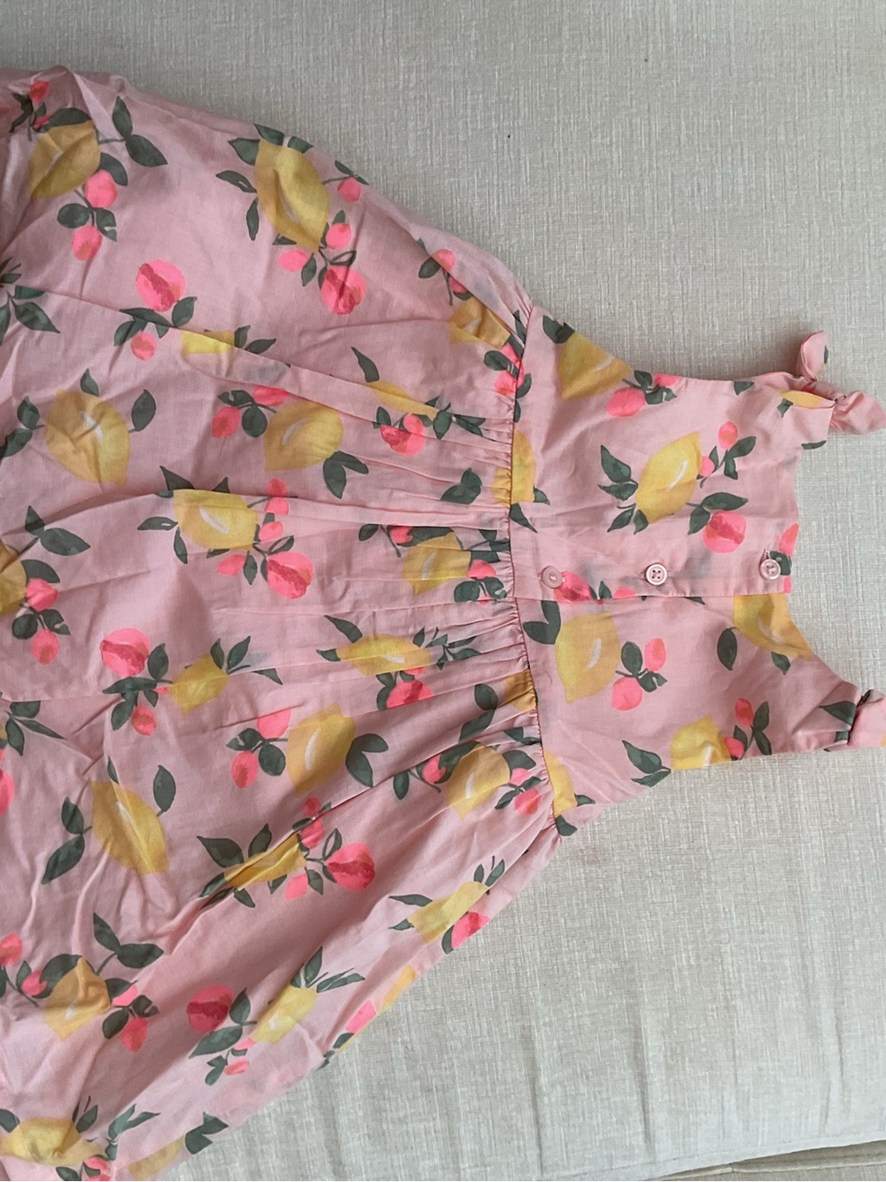 OshKosh B'gosh Pink Lemon Print Cotton Sundress - Picture 7 of 8